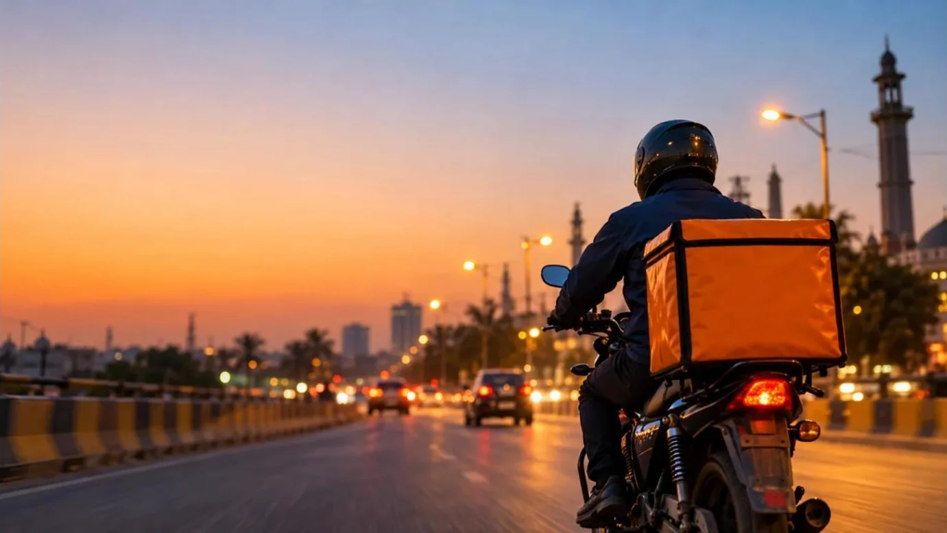 Pick and drop rider delivering a repaired phone in Lahore